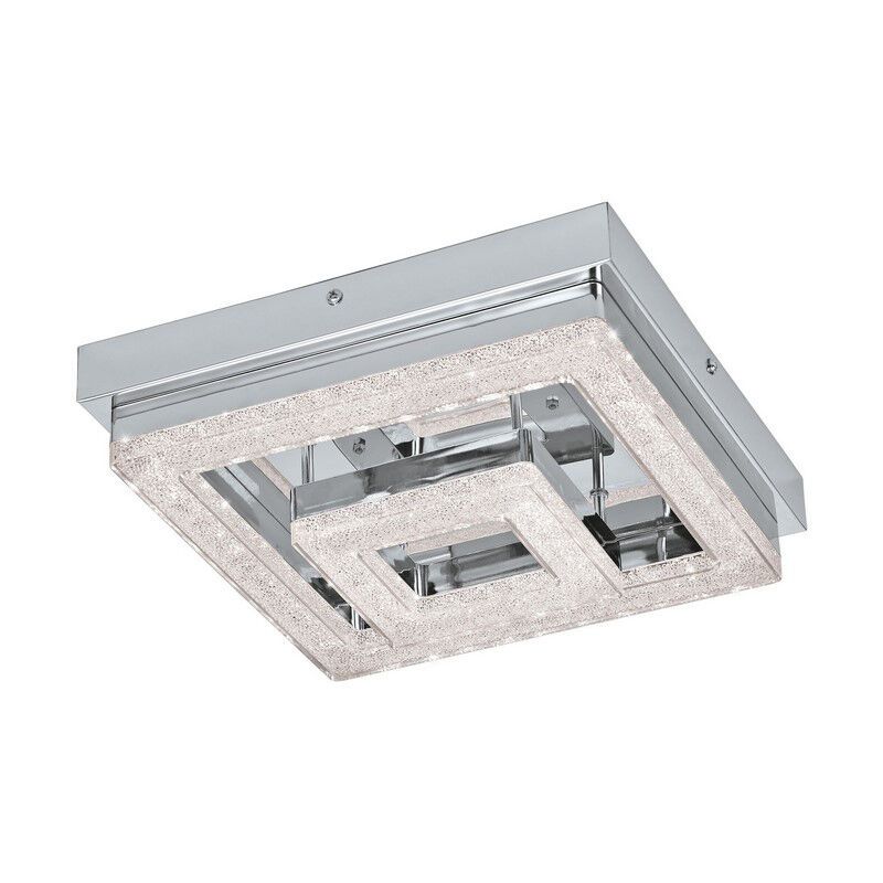 Candeeiro de teto cromo de plástico, Arjo, 12W, LED 3000K