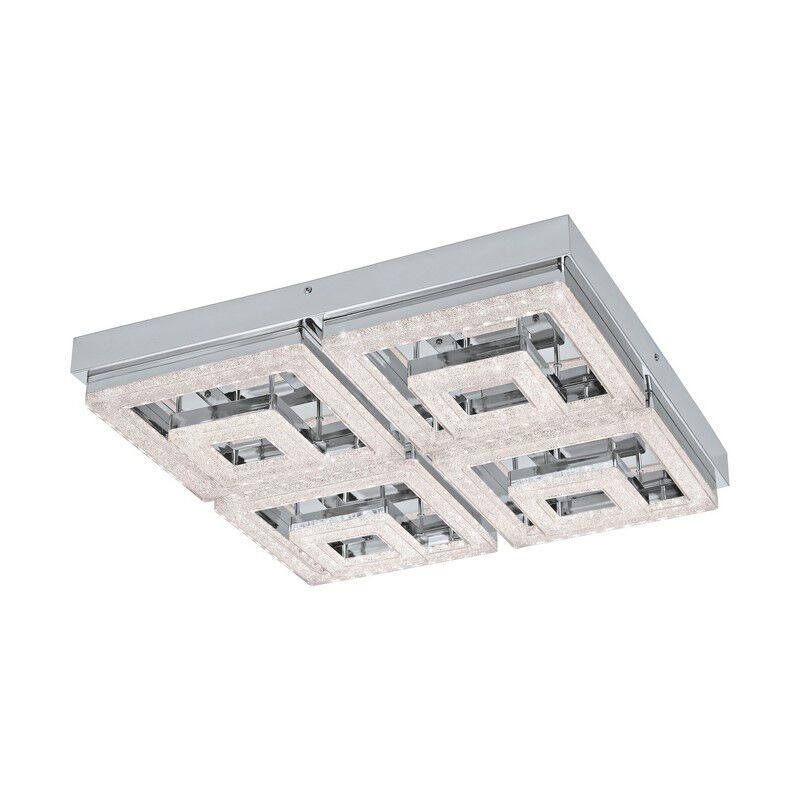 Candeeiro de teto cromo de plástico, Arjo, 48W, LED 3000K