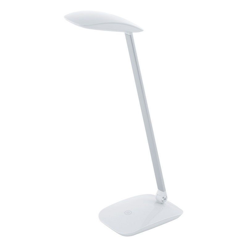 Candeeiro de secretaria branco de plástico, Arslan, 5W, LED 4000K, com dimmer tátil