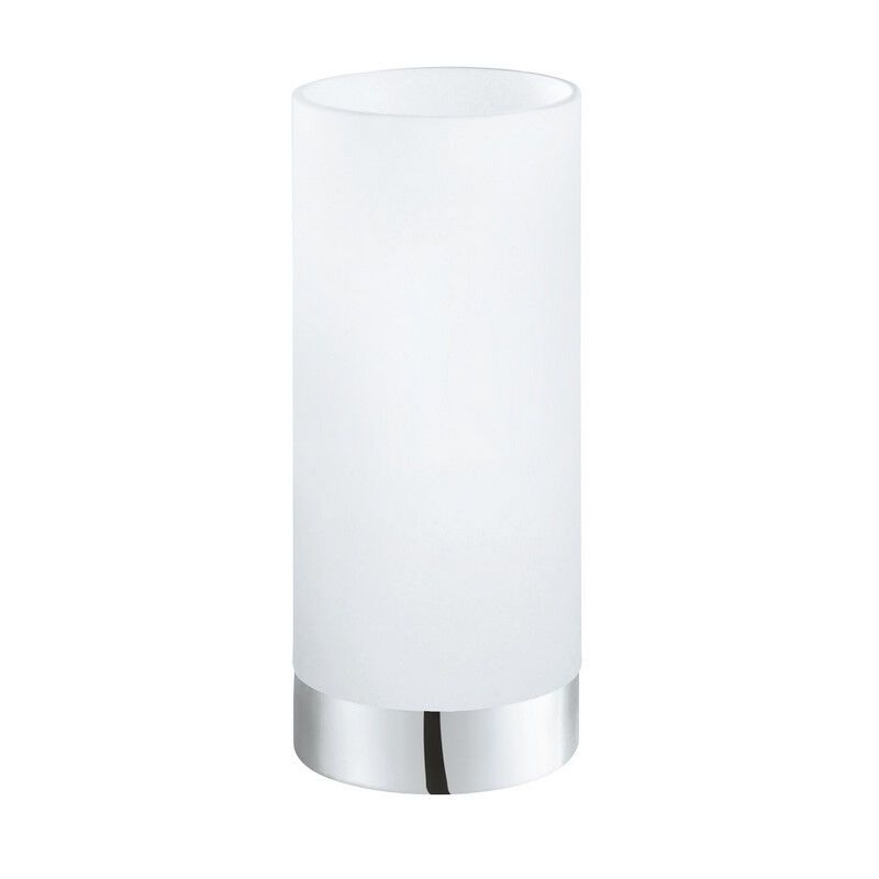 Candeeiro de mesa cromo de vidro, Asiye, com interruptor