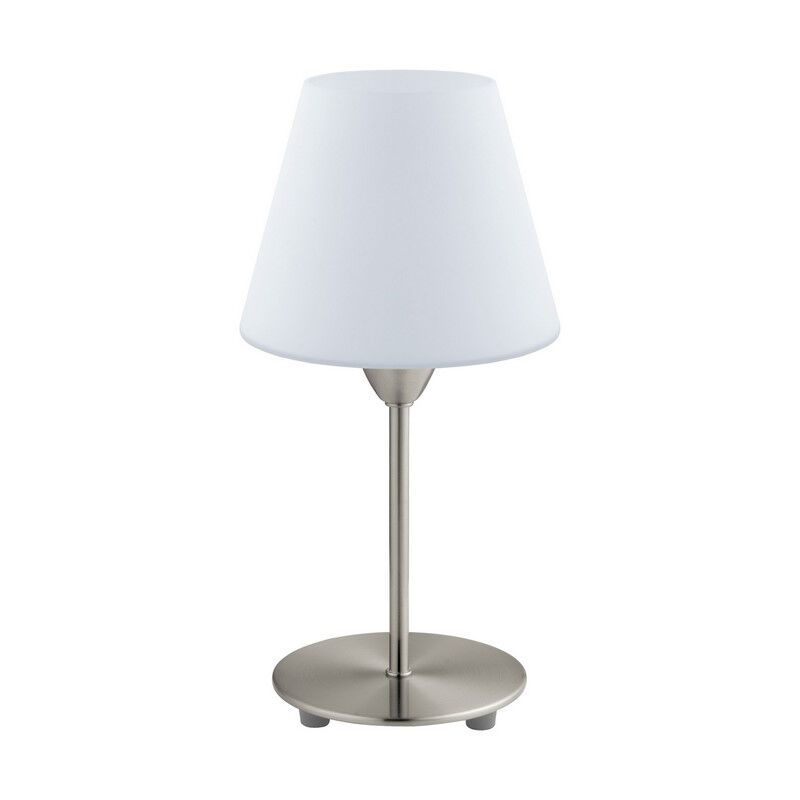 Candeeiro de mesa níquel de vidro, Asiye, com interruptor