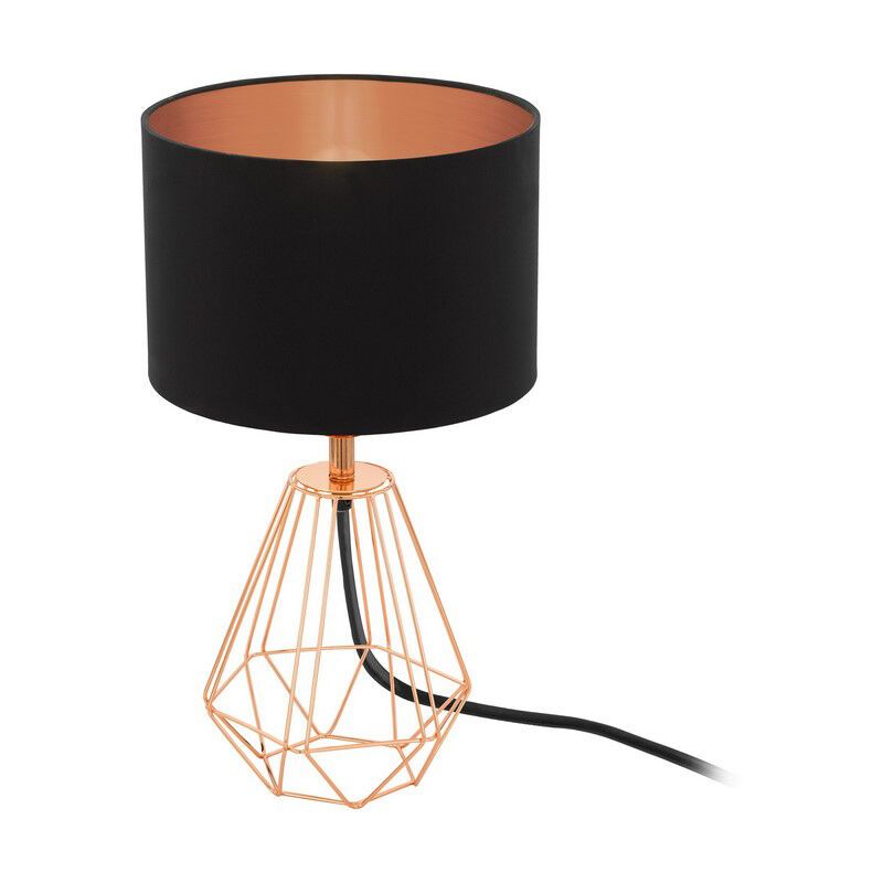 Candeeiro de mesa cobre de tecido, Acri, com interruptor