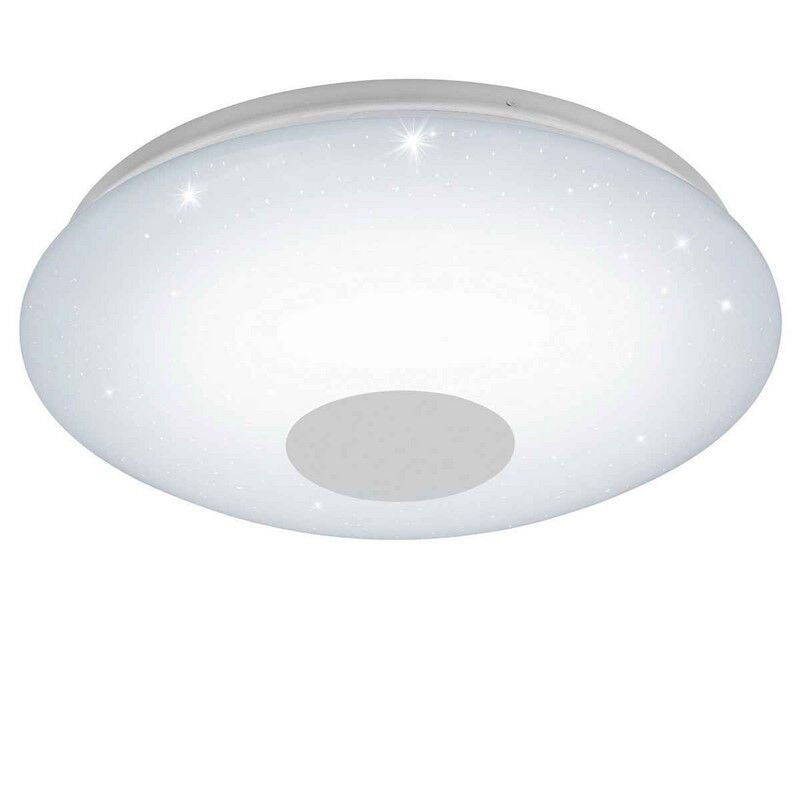 Candeeiro de teto branco de plástico, Barbera, 30W, LED ajustável de branco quente a branco frio