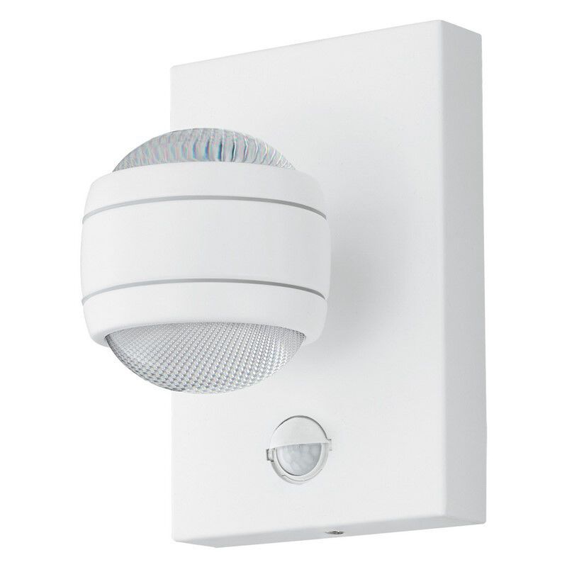 Candeeiro de parede exterior com sensor de movimento branco de plástico, Bastien, IP44