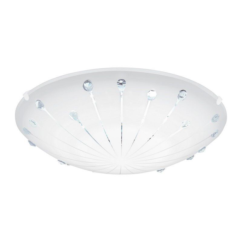 Candeeiro de teto branco de vidro, Bennet, 11W, LED 3000K
