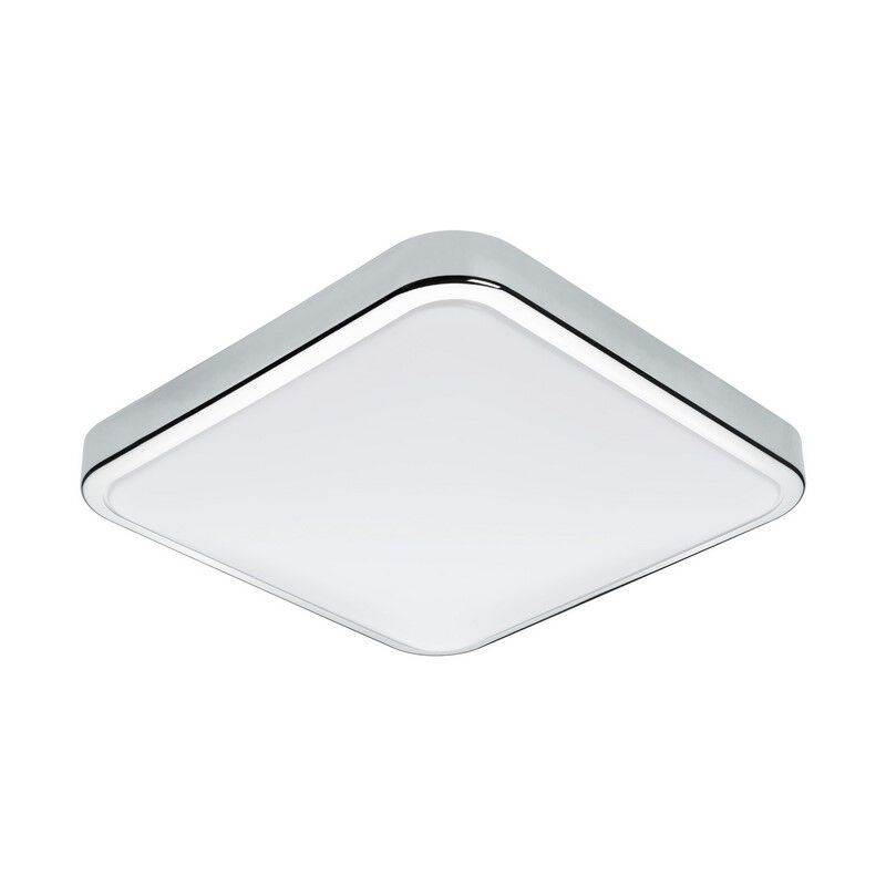 Aplique de parede cromo de plástico, Beyza, 16W, LED 3000K, IP44 Aplique de parede cromo de plástico, Beyza, 16W, LED 3000K, IP44