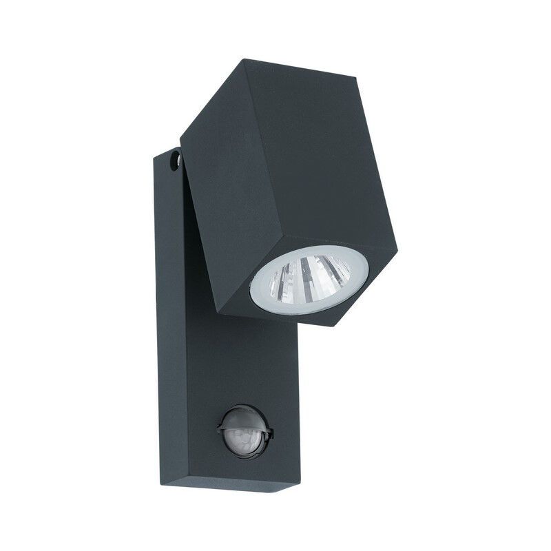 Candeeiro de parede exterior com sensor de movimento antracite de alumínio, Davey, IP44