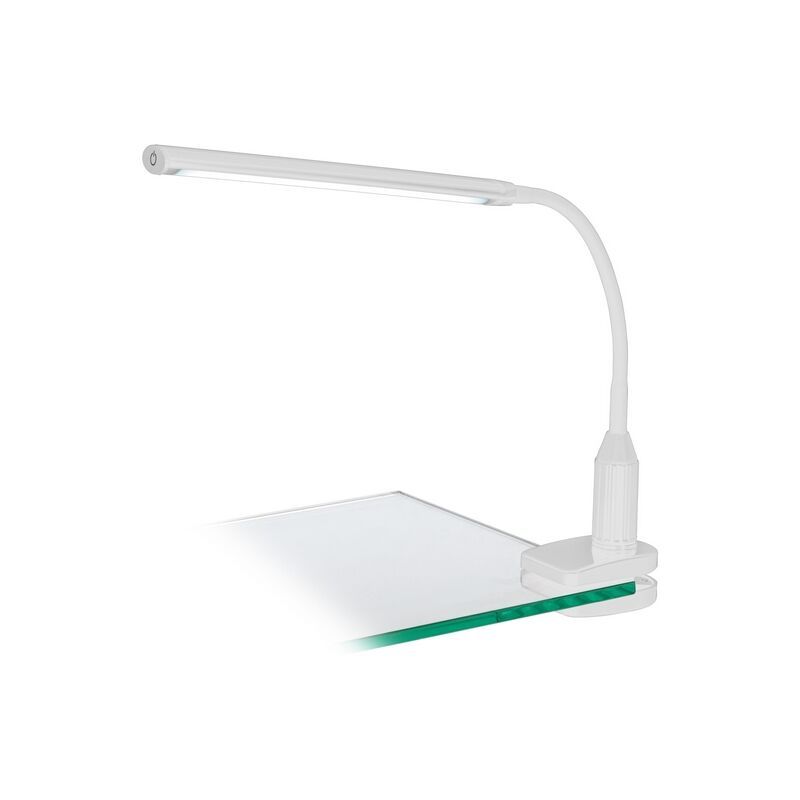 Candeeiro com mola branco de plástico, Brennan, 4W, LED 4000K, com interruptor Candeeiro com mola branco de plástico, Brennan, 4W, LED 4000K, com interruptor