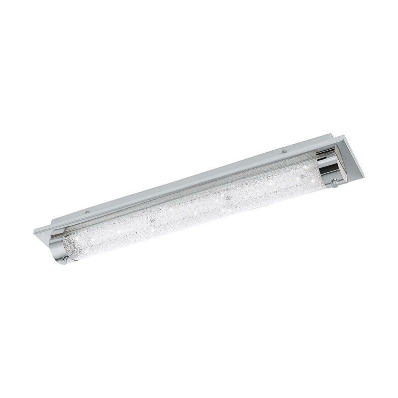 Candeeiro de teto cromo de vidro, Iris, 19W, LED 4000K, IP44 Candeeiro de teto cromo de vidro, Iris, 19W, LED 4000K, IP44
