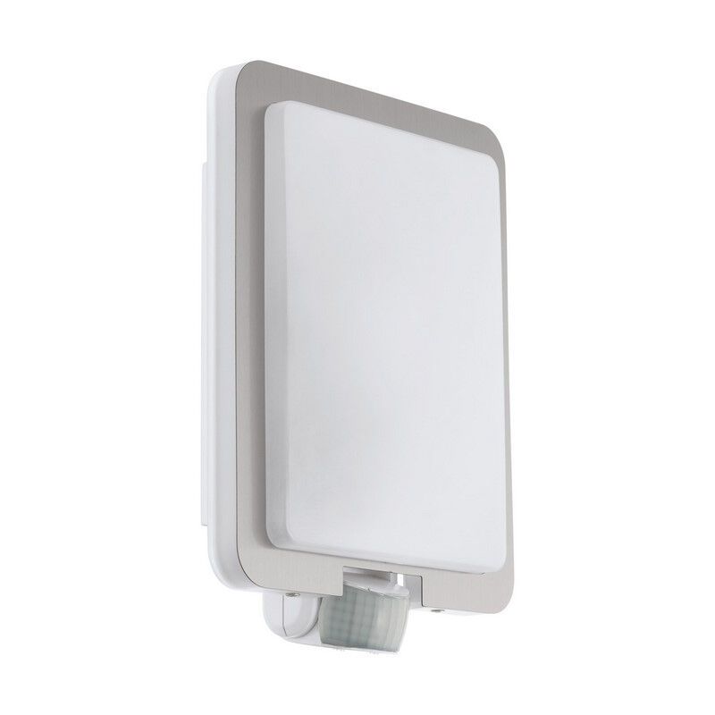 Candeeiro de parede exterior com sensor de movimento prateado de plástico, Jayce, IP44