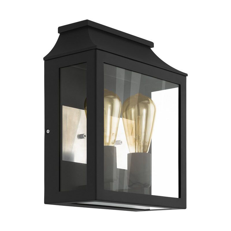Candeeiro para exterior preto de alumínio, Lenox, IP44