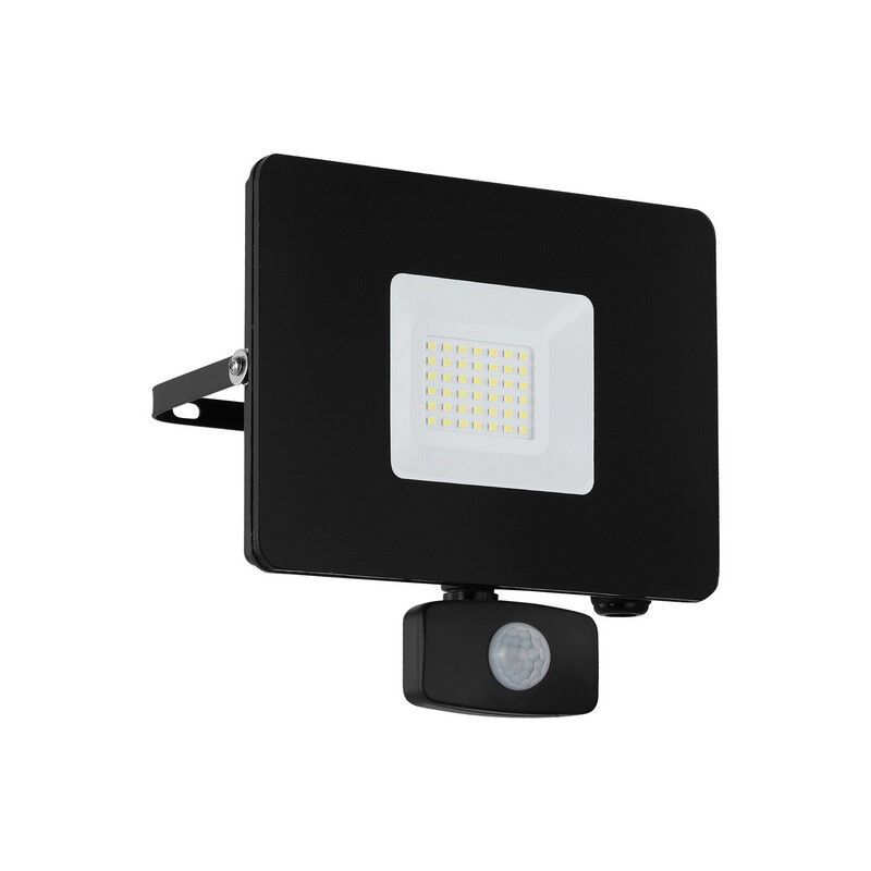 Candeeiro de parede exterior com sensor de movimento preto de alumínio, Joey, IP44