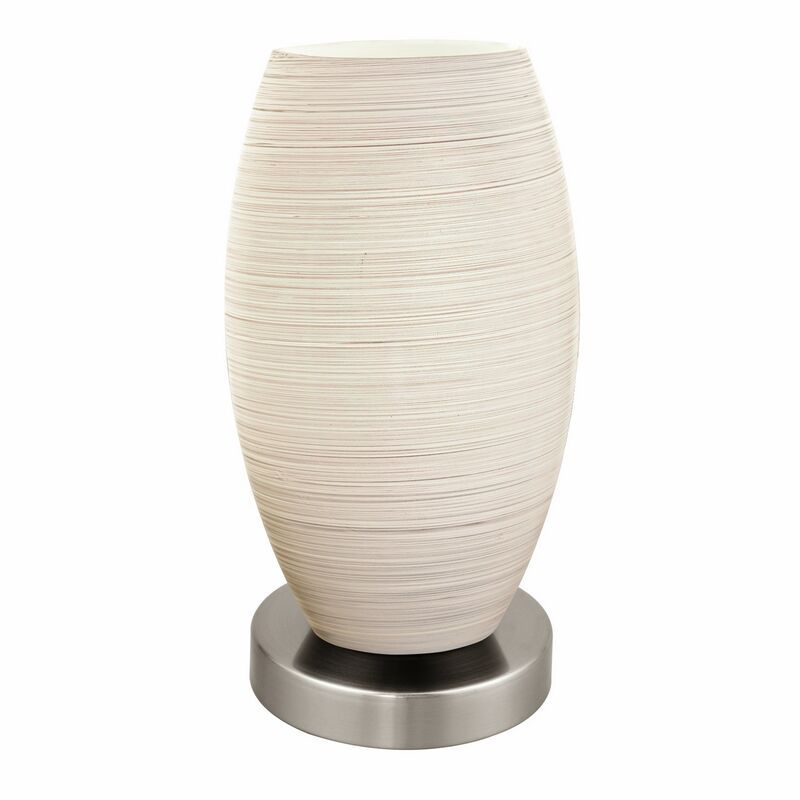 Candeeiro de mesa níquel de aço, Angelino, com interruptor Candeeiro de mesa níquel de aço, Angelino, com interruptor