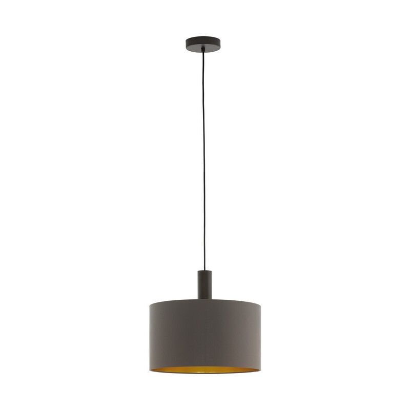 Candeeiro suspenso castanho de metal, Mies
