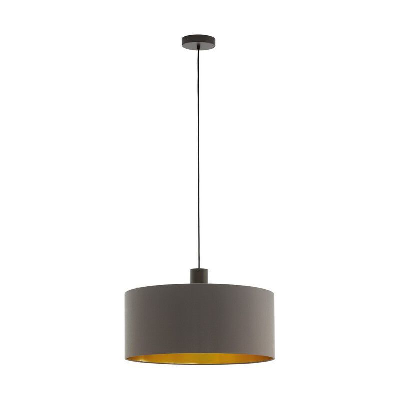 Candeeiro suspenso castanho de metal, Mies