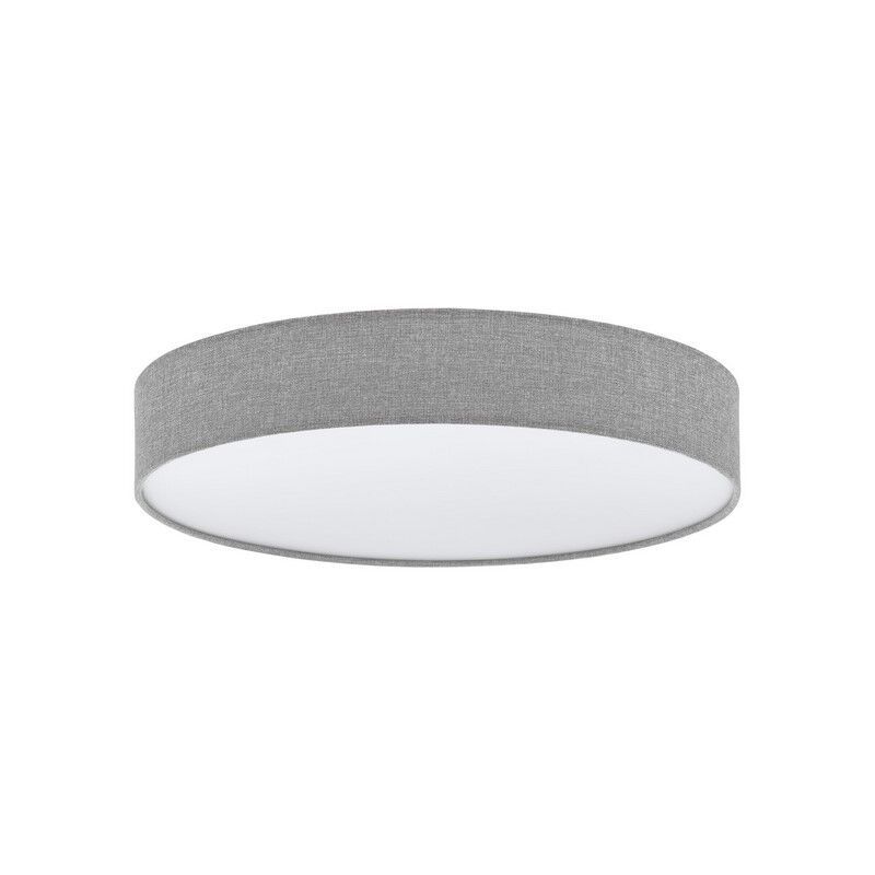 Candeeiro de teto cinzento de plástico, Sila, 40W, LED ajustável de branco quente a branco frio, com comando à distância