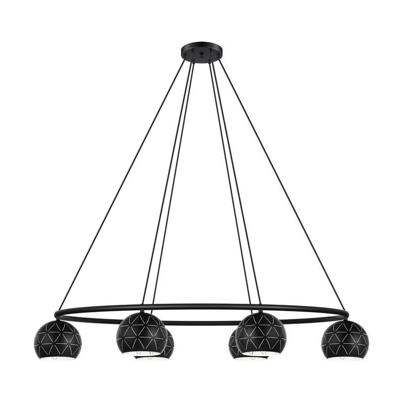 Candeeiro suspenso preto de aço, Madelein