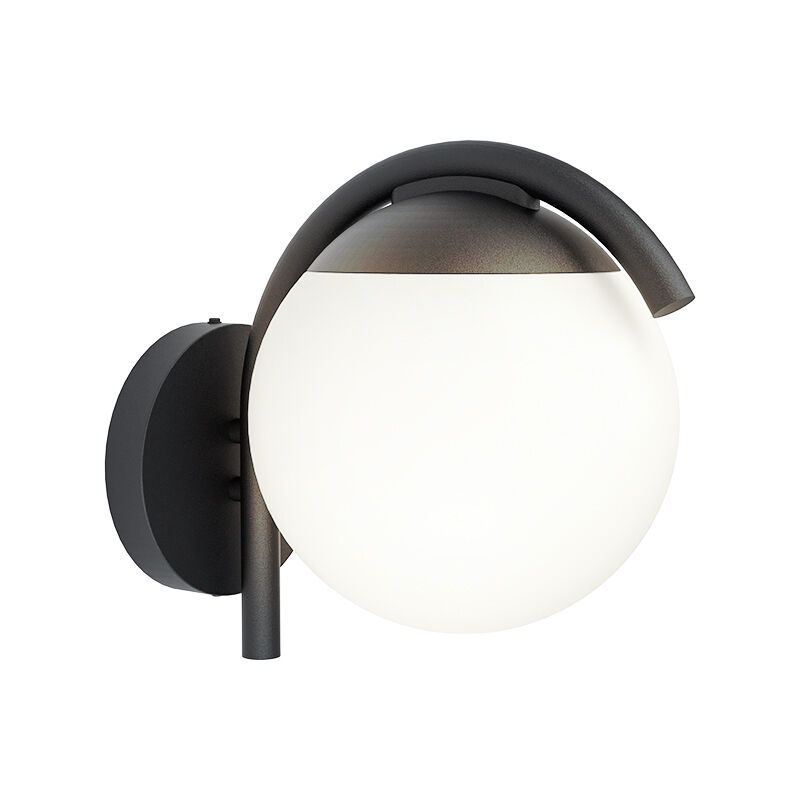 Candeeiro para exterior preto de aço, Lynne, IP44
