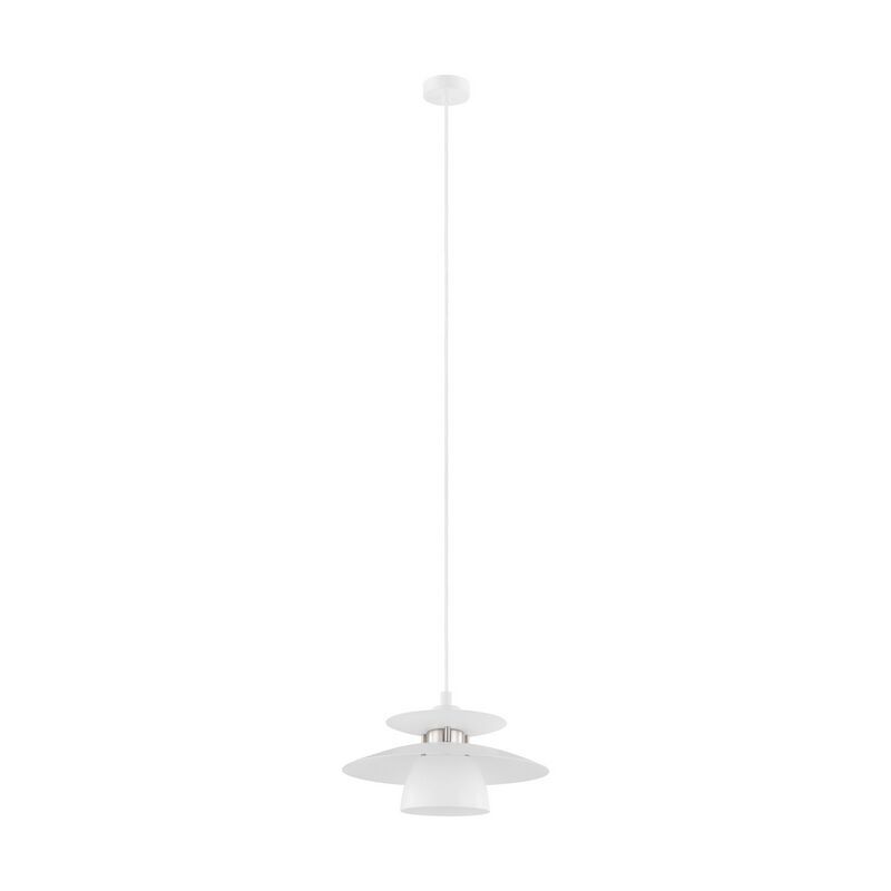 Candeeiro suspenso branco de aço, Lariana Candeeiro suspenso branco de aço, Lariana