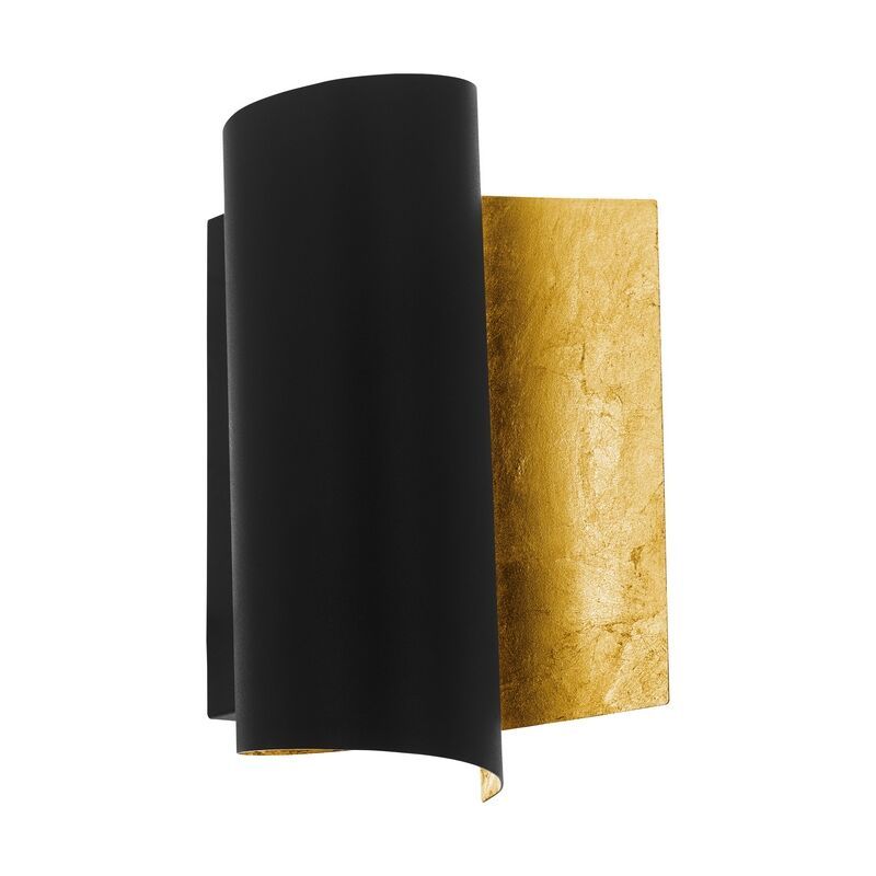 Aplique de parede preto de aço, Falicetto Aplique de parede preto de aço, Falicetto