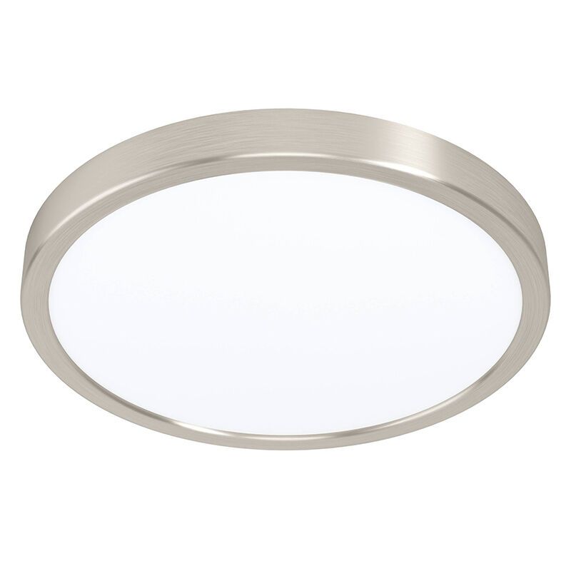 Candeeiro de teto inteligente níquel de plástico, Geraldo, 19,5W, LED ajustável de branco quente a branco frio, IP44