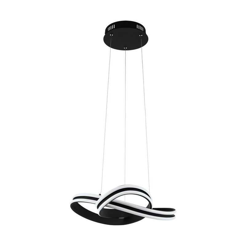 Candeeiro suspenso preto de aço, Marigje, 18W, LED 3000K