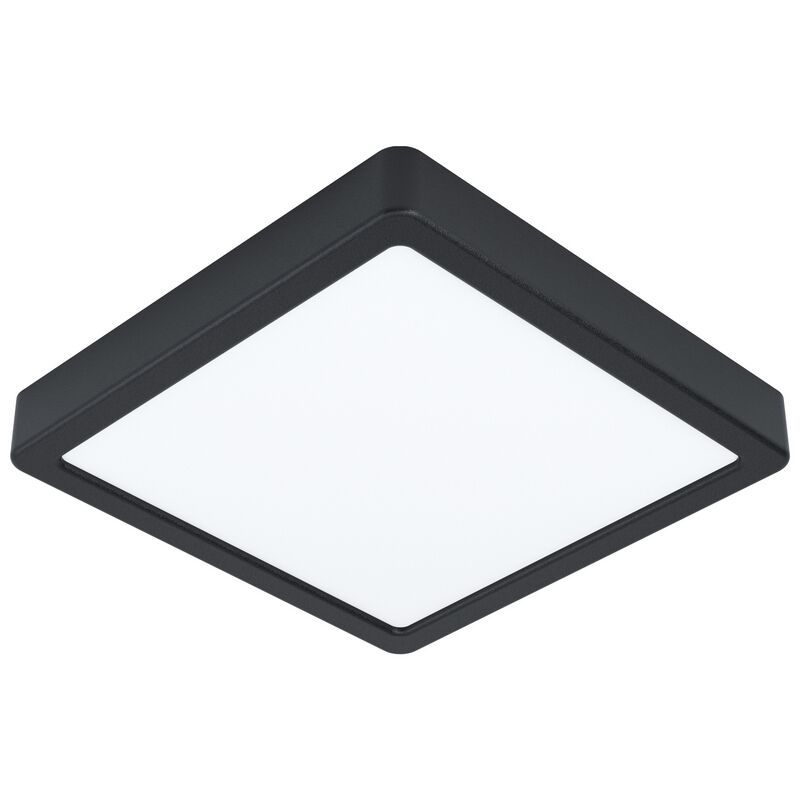 Candeeiro de teto preto de aço, Pascale, 16W, LED 4000K