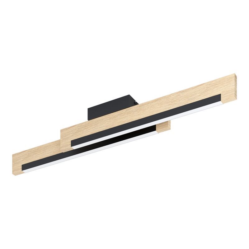 Plafon preto de madeira, Ludovica, 10W, LED 3000K