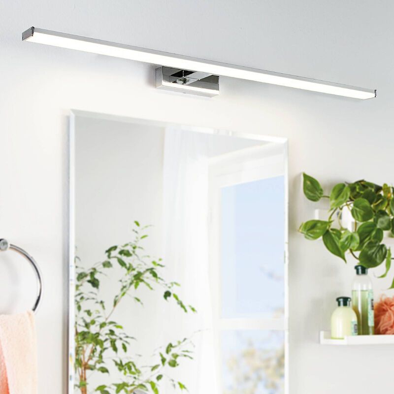 Iluminação para espelho cromo de plástico, Nancy, 13,5W, LED 4000K, IP44 Iluminação para espelho cromo de plástico, Nancy, 13,5W, LED 4000K, IP44