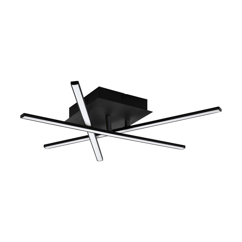 Plafon preto de alumínio, Arantxa, 10W, LED 3000K