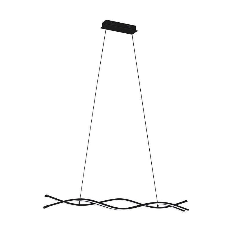 Candeeiro suspenso preto de aço, Arantxa, 36W, LED 3000K