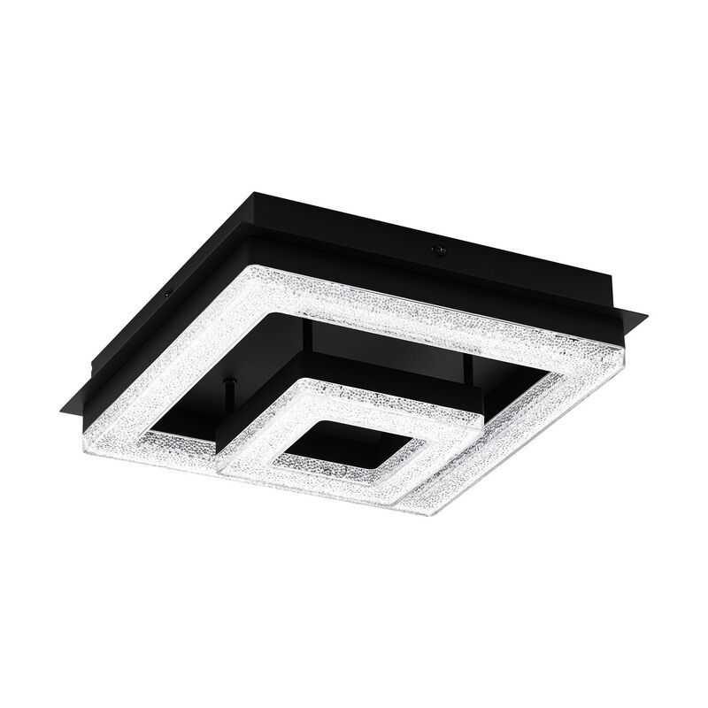 Plafon preto de aço, Arjo, 12W, LED 3000K Plafon preto de aço, Arjo, 12W, LED 3000K