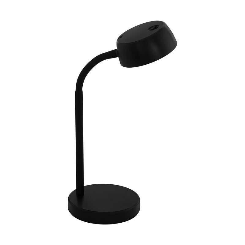 Candeeiro de mesa preto de plástico, Annelin, 4W, LED 3000K, com interruptor