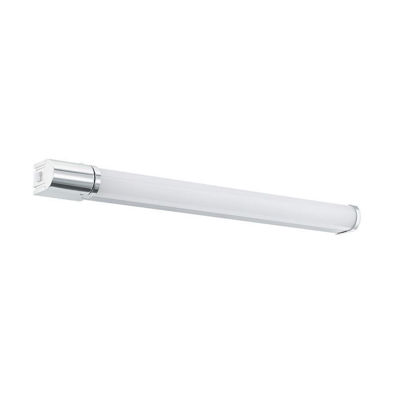 Iluminação para espelho prateada de alumínio, Wilson, 15W, LED 4000K, IP44, com interruptor