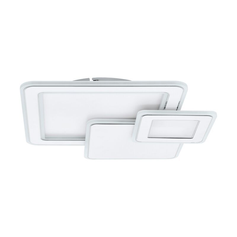 Plafon branco de aço, Everdina, 12W, LED ajustável de branco quente a branco frio Plafon branco de aço, Everdina, 12W, LED ajustável de branco quente a branco frio