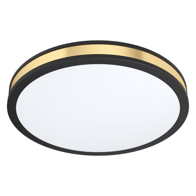 Plafon preto de aço, Rivano, 24W, LED 3000K Plafon preto de aço, Rivano, 24W, LED 3000K