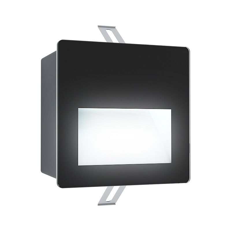 Aplique de parede embutido para exterior preto de alumínio, Luigino, 3,7W, LED 4000K, IP65 Aplique de parede embutido para exterior preto de alumínio, Luigino, 3,7W, LED 4000K, IP65