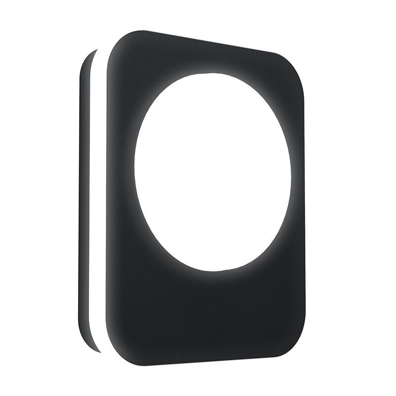 Candeeiro para exterior preto de alumínio, Luut, 9W, LED 3000K, IP44