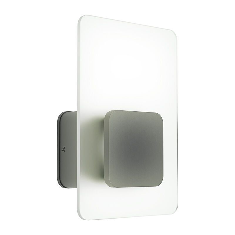 Candeeiro para exterior antracite de plástico, Lutske, 10W, LED 3000K, IP44