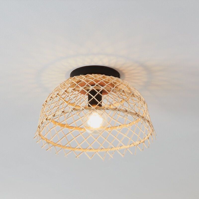 Plafon de rattan castanho, Alida
