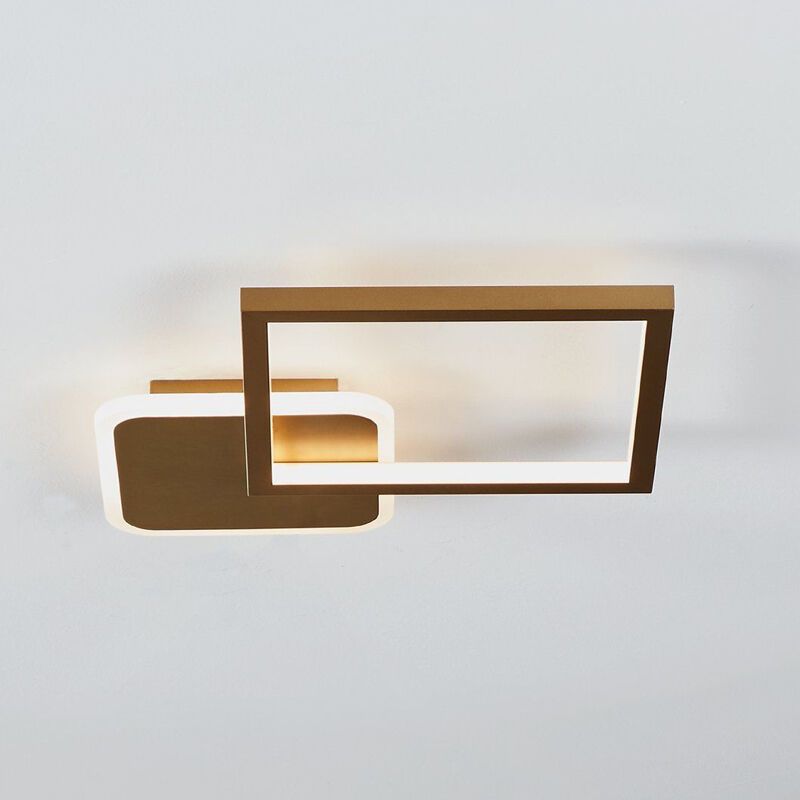 Candeeiro de teto dourado de alumínio, Sivan, 15W, LED ajustável de branco quente a branco frio, regulável em 3 níveis