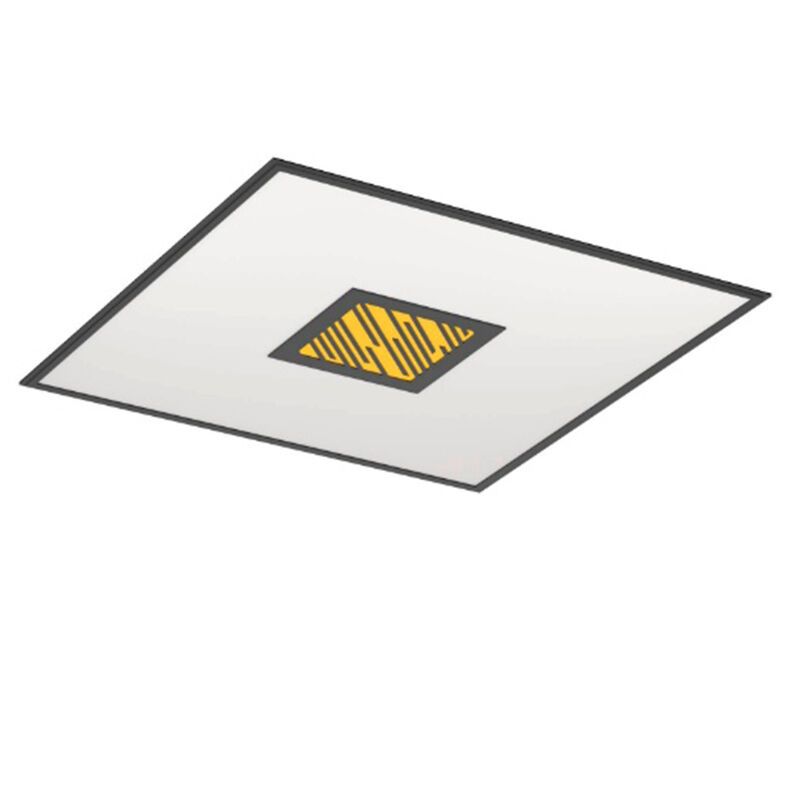 Candeeiro de teto preto de alumínio, Vinesh, 36W, LED RGBW, regulável em 3 níveis Candeeiro de teto preto de alumínio, Vinesh, 36W, LED RGBW, regulável em 3 níveis