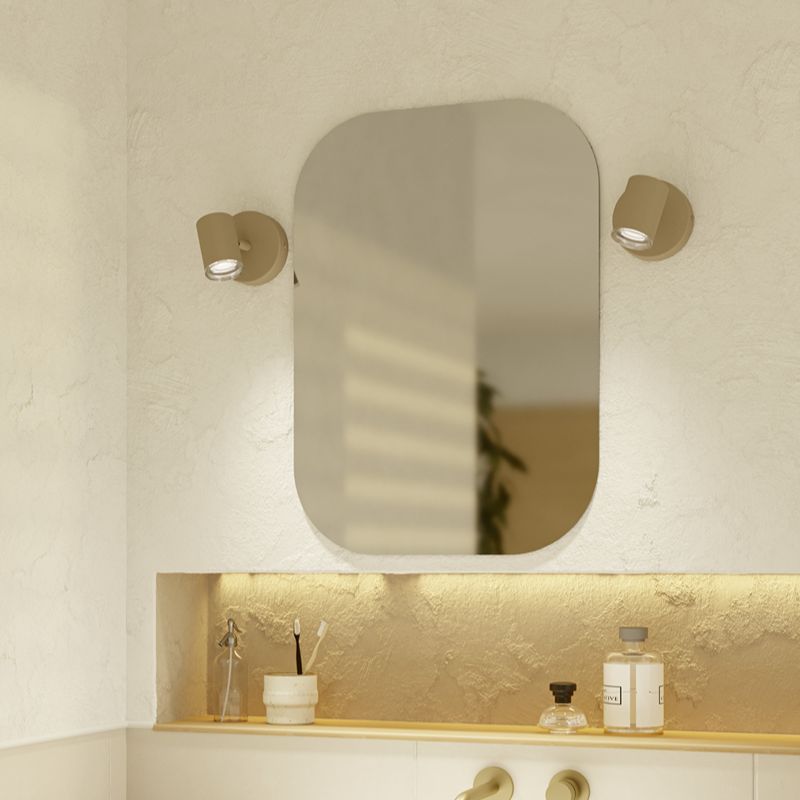 Candeeiro de parede para casa de banho castanho de aço, Consuma, IP44