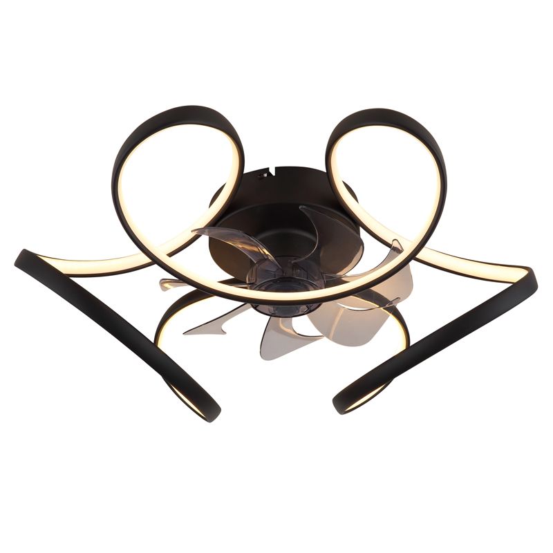 Ventilador de teto Joske, 40W, design preto, plástico, LED ajustável de branco quente a frio, com controle remoto. Ventilador de teto Joske, 40W, design preto, plástico, LED ajustável de branco quente a frio, com controle remoto.