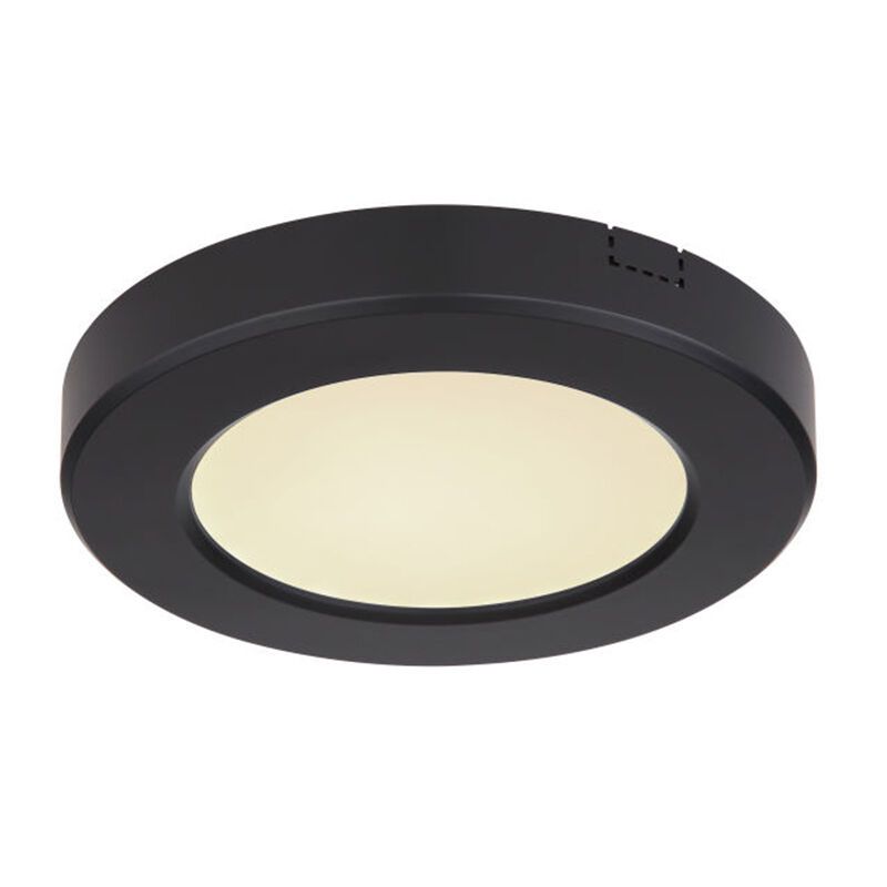 Plafon preto de plástico, Cage, 6W, LED ajustável de branco quente a branco frio
