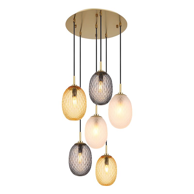 Candeeiro suspenso multicolorido de vidro, Janella Candeeiro suspenso multicolorido de vidro, Janella