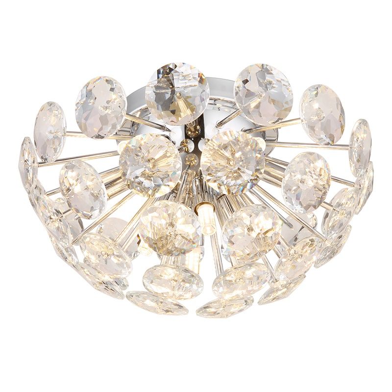 Candeeiro de teto cromo de cristal, Viresh