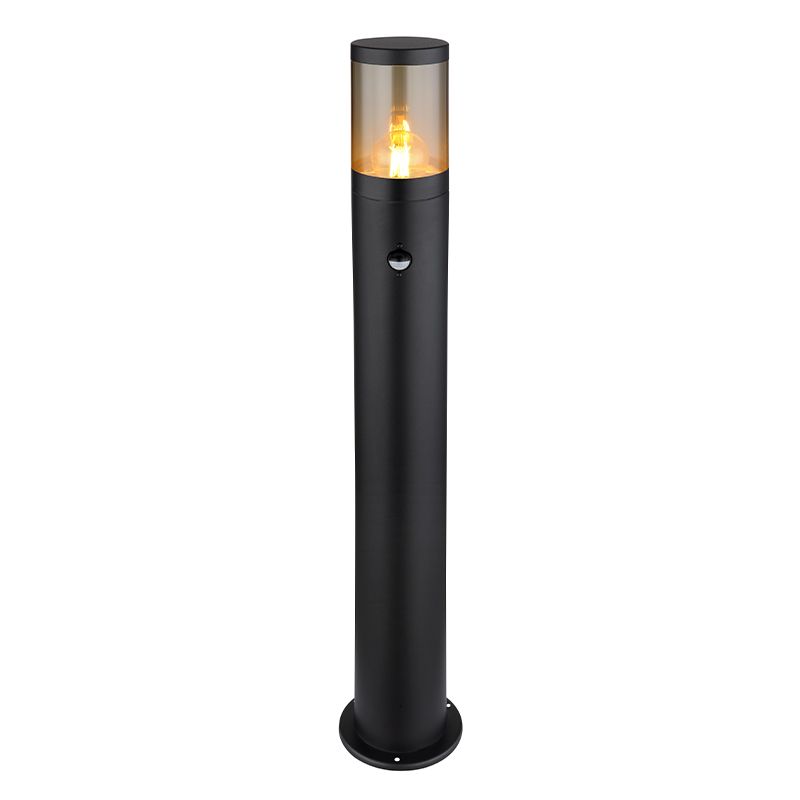 Candeeiro para exterior preto de aço inoxidável, Lambert, IP44