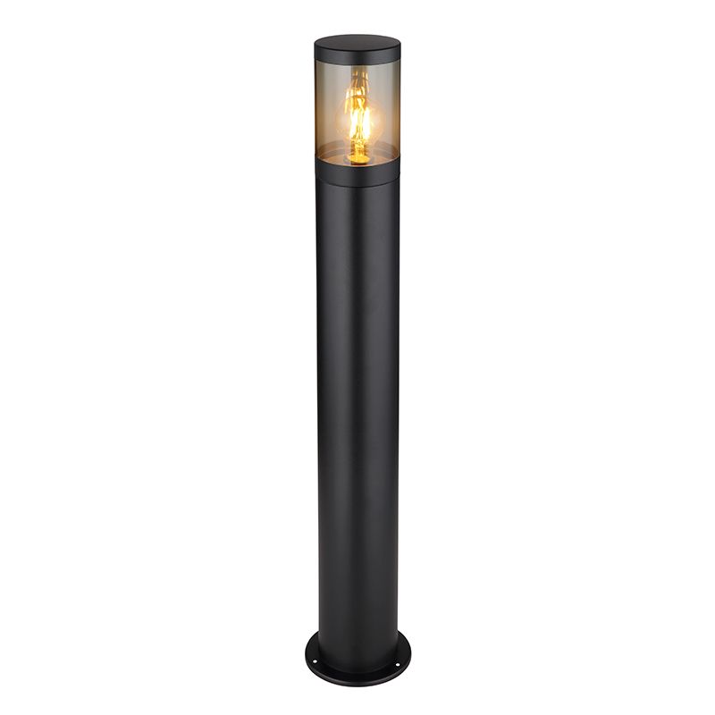 Candeeiro para exterior preto de aço inoxidável, Lambert, IP44