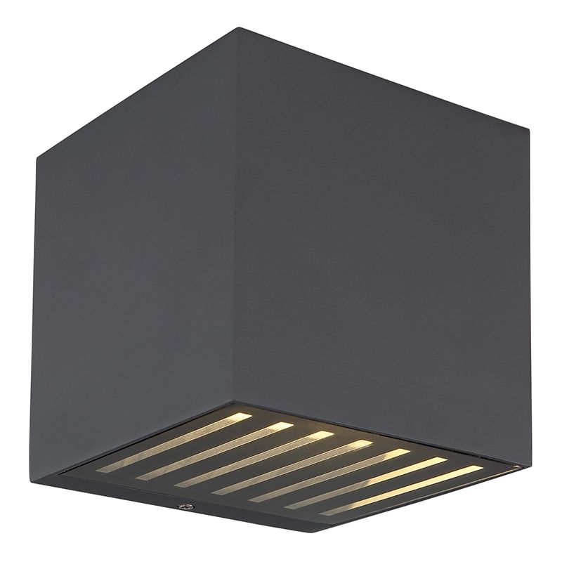 Candeeiro up down antracite de alumínio, Moesha, 6W, LED 3000K, IP54